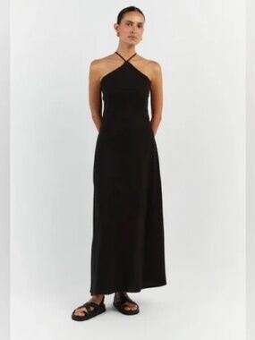 DISSH Levi Black Midi Dress in Size 2